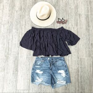 Chloe & Katie Off Shoulder Flowy Top